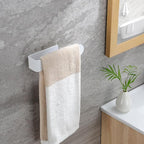 Taozun White Towel Rack, Self Adhesive Hand Towel Holder Towel Ring, Stainless - Image 3