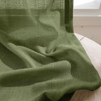 BGment Green Linen Curtains 48 Inches Long - Image 7