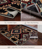 Western Entryway Rug, 2x3 Rustic Washable Rug, Non-Slip Indoor Door Mat - Image 4