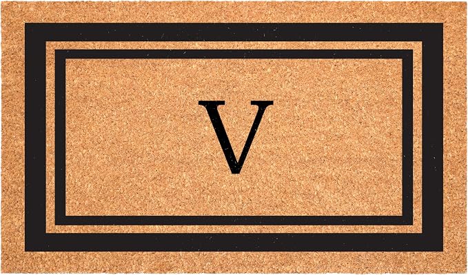 Calloway Mills 152962436V Black Border 24" x 36" Monogram Doormat by Callowaymills