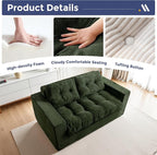 MAXYOYO Loveseat Sofa Couch, Upholstered Bean Bag Chair Cloud 2-Seat - Image 4
