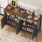 knoworld Buffet Sideboard with Storage Farmhouse with 4 Doors, Dining Room - Image 4