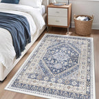 3x4 Rugs for Entryway, Washable Area Rug, Vintage Rug, Stain Resistant Indoor - Image 3