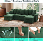 LINSY HOME Oversized Sectional Sleeper Sofa - Image 4