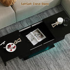 HedoAjim Black LED Coffee Table - Image 5