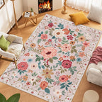 DUKINO 6x9 Area Rugs, Floral Washable Rug - Image 3
