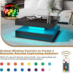 HedoAjim Black LED Coffee Table - Image 4