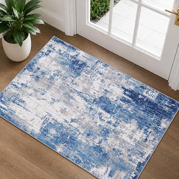 RELEANY Washable 2'x3' Abstract Area Rug by RELEANY