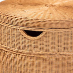 Bali & pari Dayo Scalloped Natural Rattan Console Table - Image 8