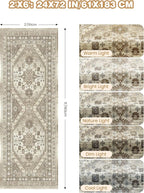 Runner Rug 2x6, Non Slip Washable Rugs - Image 2