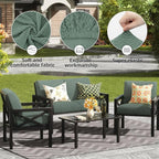 14PCS Patio Cushion Covers, Patio Furniture Couch Seat Slipcovers | Washable - Image 3