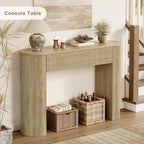 MECHYIN 47" Console Table, Fluted Sofa Table - Image 8