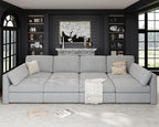 Oversized Modular Sectional Sleeper Couch, Solid Wood Frame, Removable Washable - Image 3