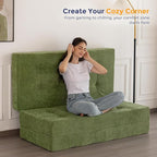 MAXYOYO 6" Folding Sofa Bed for Floor, Tufted Tri-Fold Floor Mattress - Image 3
