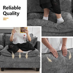 113'' V Shaped Cloud Sectional Sofa, Oversized Deep Seat Couches - Image 5