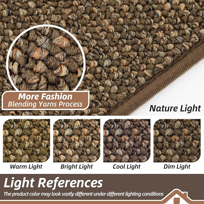 BEQHAUSE Dirt Trapper Door Mat 20" x 48", Non-Slip Washable Doormats, Low - Image 5
