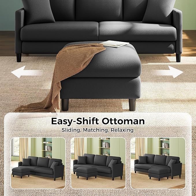 Welzona 83" Couches for Living Room, Teddy Sofa Couch - Image 3