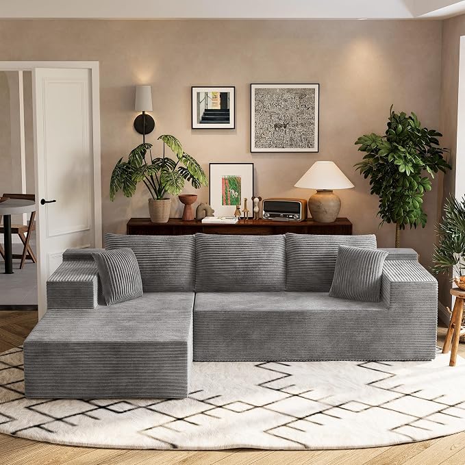 Homall 108" Modular Sectional Sofa, Boneless Couch - Image 7