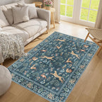 DUKINO 4x6 Area Rug, Non Slip Animal Washable Rug - Image 8