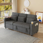 Sectional Sleeper Sofa with Pull Out Couch and Reclining Chair, Modern 3-in-1 - Image 2