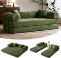 79" Convertible Sofa Bed with Fixed-Shape Frame & Removable Armrests, Modular by SAVENICA