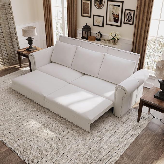 3 in 1 Convertible Sleeper Sofa Bed, 93.7" King Size Sofa Sleeper - Image 4