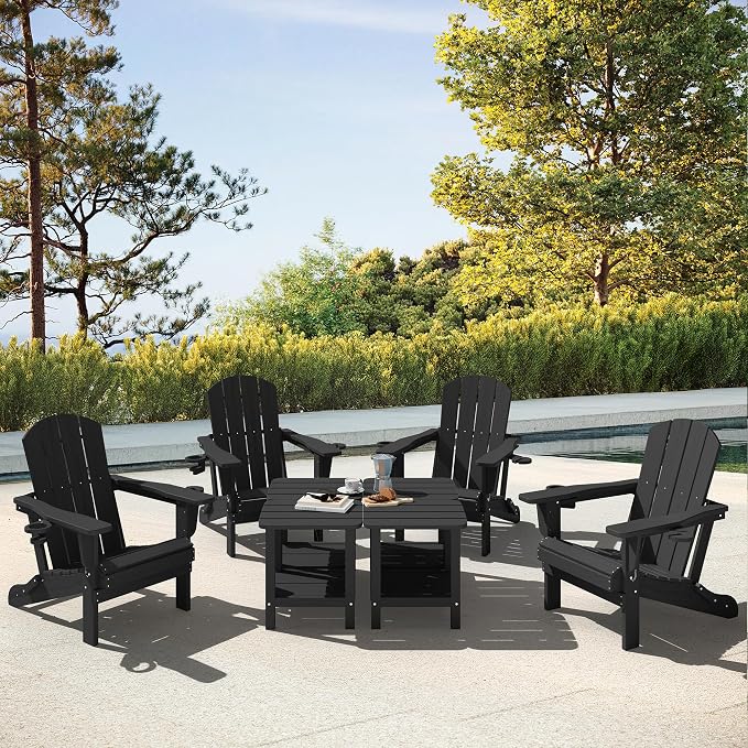 SERWALL Double Adirondack Side Set of 2, Table Rectangular End Table - Image 9