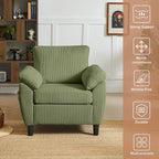 4 Piece Modern Corduroy Sofa Set, L-Shaped Sectional Couch - Image 6
