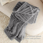 Bedsure Soft Throw Blanket for Couch Decor Gifts Frost Gray 50"x60" | Birthday - Image 6