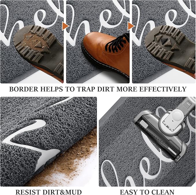 Door Mat Welcome Mat Floor Mat for Entryway, High Traffic Areas | Low Profile - Image 5
