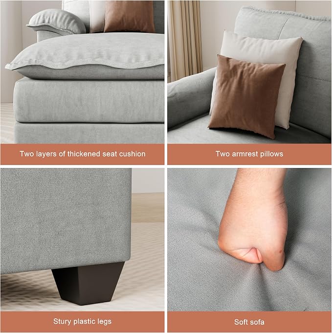 110" U-Shaped Sectional Sofa - Image 5