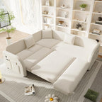 Queen Size Sleeper Sofas Convertible Couches, L Shaped Sectional Couch - Image 4