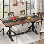 Hlivelood 71 Inch Dining Table for 6 People, Rectangular Kitchen Farmhouse - Image 8