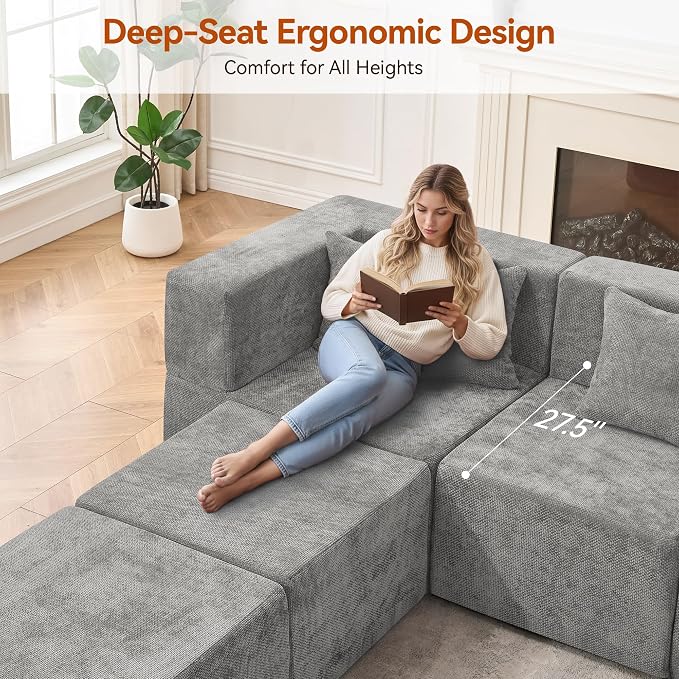 MONVANE Modular Sectional Cloud Couch - Image 6