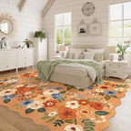 DUKINO 6x9 Area Rugs, Floral Washable Rug - Image 7