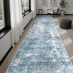 Soalmost Abstract Runner Rug 3x10 Hallway Kitchen Rugs Non-Slip, Foldable - Image 4