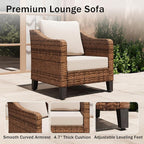 6-Piece Patio Conversation Sets, Outdoor Sectional Sofa - Image 4