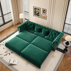 89" Velvet Pull Out Couch Bed - Image 7