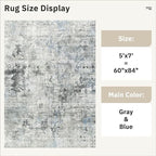 Soalmost Abstract Rug 5x7 Washable Area Rugs - Image 5