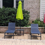 PURPLE LEAF Outdoor Patio Chaise Lounge Set 4 Pieces Pool Lounge Sunbathing by PURPLELEAF