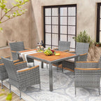 Devoko Dining 7 PCS Furniture, Patio Conversation Set - Image 8