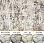 LOONGRUG 10x12 Area Rug Washable Large Neutral Modern Living Room Rug | - Image 9