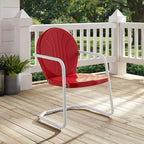 Crosley Furniture Griffith Outdoor Chair, Retro Metal Patio Chairs - Image 9