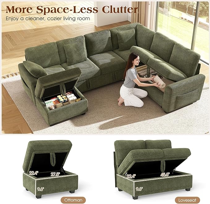 Ihanherry 7-Seater Large Sectional Sofa Bed - Image 5