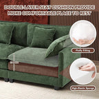 Ihanherry 111.4 Inch 3-Seater Cloud Sofa, Modular Sectional Couch, Modern Deep - Image 4