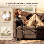 Loveseat Sofa with Cloud 3-Layer Cushion & 27" Deep Seat, Modern Love Seat - Image 4