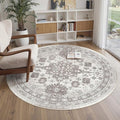 Round Rug 6ft, Circle Rug for Dining Room Table, Dining Room, Nursery Room by Zesthome