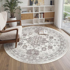 Round Rug 6ft, Circle Rug for Dining Room Table, Dining Room, Nursery Room by Zesthome