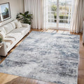 6x9 Area Rugs for Living Room Washable Bedroom Dining Room Blue Grey | Modern by Aelenmu
