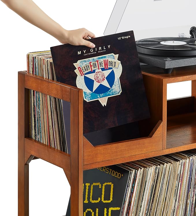 Crosley Furniture Asheville Mid-Century Modern Media Console Record Player Stand - Image 12